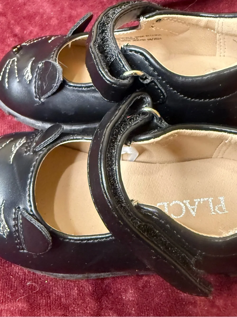 Children’s Place Black Kitty Cat Baby Shoes